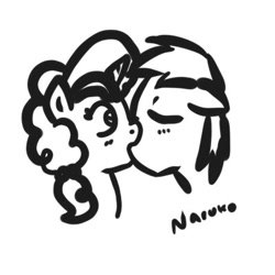 Size: 400x400 | Tagged: safe, artist:wrath-marionphauna, imported from derpibooru, big macintosh, sugar belle, earth pony, pony, unicorn, blushing, bust, couple, digital art, duo, eyes closed, female, kiss on the lips, kissing, male, shipping, sketch, straight, sugarmac, surprised