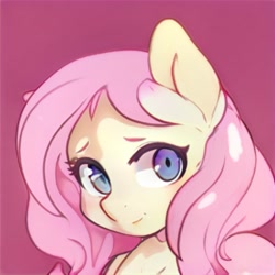 Size: 1024x1024 | Tagged: safe, imported from derpibooru, ai content, ai generated, alternate hairstyle, female, generator:thisponydoesnotexist, not fluttershy, solo