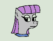 Size: 175x136 | Tagged: safe, artist:anonymous, maud pie, earth pony, pony, aggie.io, bust, clothes, female, lowres, mare, portrait, simple background, solo