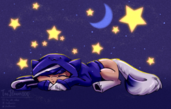 Size: 1911x1221 | Tagged: safe, artist:teaflower300, imported from derpibooru, oc, oc only, earth pony, pony, clothes, hoodie, lying down, sleeping, solo, stars