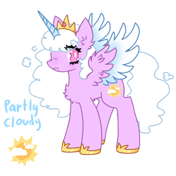 Size: 4000x4000 | Tagged: safe, artist:plushfurby, imported from derpibooru, oc, oc only, oc:partly cloudy, alicorn, pegasus, female, purple, simple background, white background