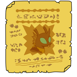 Size: 810x810 | Tagged: safe, artist:alejandrogmj, imported from derpibooru, oc, oc:coulagi, changeling, changeling oc, criminal, paper, pokémon, pokémon mystery dungeon, wanted poster