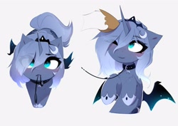 Size: 4093x2894 | Tagged: safe, artist:magnaluna, imported from derpibooru, princess celestia, princess luna, alicorn, pony, bat wings, collar, cute, eye clipping through hair, good girl, head pat, leash, pat, pet play, solo focus, tether, wings