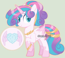 Size: 1024x921 | Tagged: safe, artist:stormcloud-yt, imported from derpibooru, princess flurry heart, alicorn, pony, base used, bio in description, female, mare, older, older flurry heart, raised hoof, simple background, solo