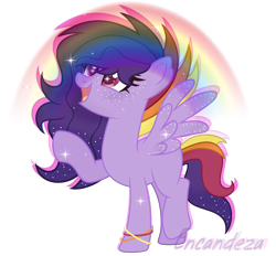 Size: 2846x2638 | Tagged: safe, artist:encandeza, imported from derpibooru, oc, oc only, pegasus, pony, base used, bracelet, eyelashes, female, high res, jewelry, mare, pegasus oc, rainbow, simple background, smiling, solo, transparent background