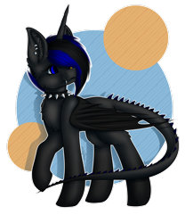 Size: 2280x2630 | Tagged: safe, artist:maneblue, imported from derpibooru, oc, oc only, bat pony, pony, abstract background, bat pony oc, choker, ear piercing, earring, heterochromia, high res, jewelry, piercing, simple background, spiked choker, transparent background