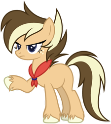 Size: 1024x1139 | Tagged: safe, artist:pegasski, imported from derpibooru, oc, oc only, oc:wild rebel, earth pony, pony, earth pony oc, female, freckles, frown, full body, hooves, mare, outline, raised hoof, show accurate, simple background, solo, standing, tail, transparent background, two toned mane, two toned tail, unshorn fetlocks, white outline