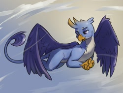 Size: 1766x1333 | Tagged: safe, artist:kam, imported from derpibooru, gallus, griffon, flying, male, solo