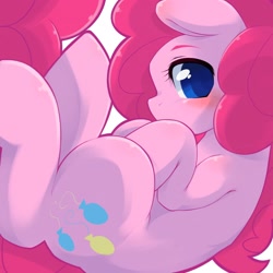 Size: 2048x2048 | Tagged: safe, artist:kurogewapony, imported from derpibooru, pinkie pie, earth pony, pony, blushing, cute, diapinkes, female, looking at you, mare, solo