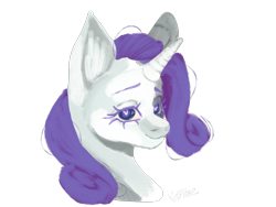 Size: 2160x1620 | Tagged: safe, artist:v-nuz, imported from derpibooru, rarity, pony, unicorn, bust, female, heart eyes, looking at you, mare, painting, portrait, simple background, transparent background, wingding eyes