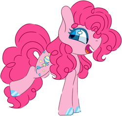 Size: 1280x1226 | Tagged: safe, artist:maximumpiracy, imported from derpibooru, pinkie pie, earth pony, pony, base used, eyelashes, female, hoof polish, mare, open mouth, simple background, smiling, transparent background