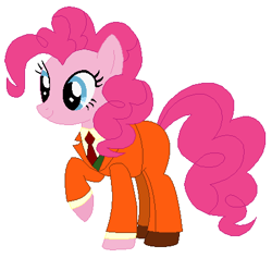 Size: 424x402 | Tagged: safe, artist:nathaniel718, imported from derpibooru, pinkie pie, earth pony, clothes swap, crossover, female, giovanni, mare