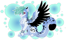 Size: 2555x1571 | Tagged: safe, artist:stormcloud-yt, imported from derpibooru, oc, oc only, hybrid, chest fluff, colored wings, simple background, solo, transparent background, two toned wings, wings