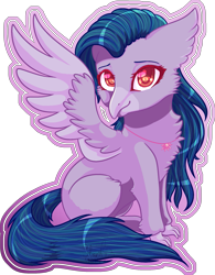 Size: 1739x2233 | Tagged: safe, alternate version, artist:stormcloud-yt, imported from derpibooru, oc, oc only, classical hippogriff, hippogriff, chest fluff, ear fluff, female, simple background, solo, transparent background