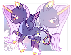Size: 1024x795 | Tagged: safe, artist:miioko, imported from derpibooru, oc, oc only, alicorn, pony, alicorn oc, bust, horn, rearing, simple background, transparent background, wings, zoom layer