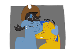 Size: 4631x3047 | Tagged: safe, artist:hunkster, imported from derpibooru, oc, oc only, oc:ukraine, pony, crying, current events, duo, hug, nation ponies, ponified, sad pony, ukraine