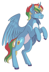 Size: 2600x3800 | Tagged: safe, artist:kikirdcz, imported from derpibooru, oc, oc only, oc:shield wing, alicorn, pony, alicorn oc, eye clipping through hair, eyebrows, eyebrows visible through hair, high res, horn, male, rearing, simple background, solo, stallion, transparent background, wings