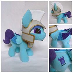 Size: 1024x1024 | Tagged: safe, artist:fleecefriendship, imported from derpibooru, pegasus, pony, female, g5, guardsmare, mare, my little pony: a new generation, pegasus royal guard, photo, plushie, royal guard, solo, zoom zephyrwing