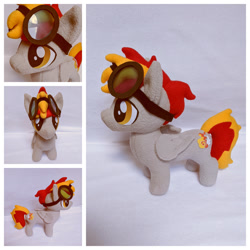 Size: 1024x1024 | Tagged: safe, artist:fleecefriendship, imported from derpibooru, oc, oc:afterburner, pegasus, goggles, male, pegasus oc, photo, plushie, stallion, wings