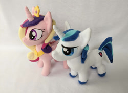 Size: 1024x746 | Tagged: safe, artist:fleecefriendship, imported from derpibooru, princess cadance, shining armor, 2021, female, male, photo, plushie, shiningcadance, shipping, straight