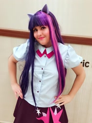 Size: 1440x1920 | Tagged: safe, artist:roxyryoko, imported from derpibooru, twilight sparkle, human, equestria girls, clothes, cosplay, costume, hand on hip, irl, irl human, photo, solo