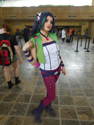 Size: 1024x1365 | Tagged: safe, artist:brinycosplay, artist:sarahndipity cosplay, imported from derpibooru, aria blaze, human, bronycon, bronycon 2016, equestria girls, clothes, cosplay, costume, disguise, disguised siren, gem, irl, irl human, photo, siren gem