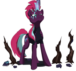 Size: 4572x4228 | Tagged: safe, artist:chedx, imported from derpibooru, tempest shadow, pony, unicorn, comic:the storm kingdom, alternate universe, bad end, cropped, crystal of light, general tempest shadow, horn, solo, tempest gets her horn back, the bad guy wins, vector, victorious villain