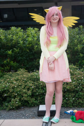 Size: 2592x3888 | Tagged: safe, imported from derpibooru, fluttershy, human, bronycon, bronycon 2014, clothes, cosplay, costume, high res, irl, irl human, photo, solo