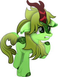 Size: 3886x5145 | Tagged: safe, artist:lincolnbrewsterfan, imported from derpibooru, oc, oc:cuteness overload, kirin, pony, derpibooru, my little pony: the movie, sounds of silence, .svg available, biting, cuteness overload, derpibooru ponified, floppy ears, green eyes, horn, inkscape, kirin oc, kirin-ified, leonine tail, lip bite, looking at something, male, meta, movie accurate, nervous, ponified, raised hoof, scales, simple background, species swap, stallion, stallion oc, svg, tail, transparent background, unshorn fetlocks, vector, 漂亮