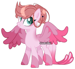 Size: 867x792 | Tagged: safe, artist:stormcloud-yt, imported from derpibooru, oc, oc only, oc:felicity, pegasus, pony, base used, colored hooves, colored pupils, colored wings, female, full body, hooves, mare, partially open wings, pegasus oc, signature, simple background, smiling, solo, standing, transparent background, watermark, wings