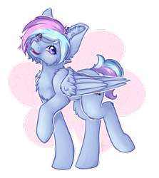 Size: 2311x2594 | Tagged: safe, artist:maneblue, imported from derpibooru, oc, oc only, pegasus, pony, chest fluff, ear fluff, female, mare, pegasus oc, raised hoof, simple background, solo, transparent background, wings