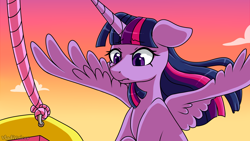 Size: 1920x1080 | Tagged: safe, artist:vladivoices, imported from derpibooru, part of a set, twilight sparkle, alicorn, pony, fanfic:history repeats, animatic, female, floppy ears, solo, spread wings, twilight sparkle (alicorn), wings