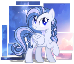 Size: 2082x1818 | Tagged: safe, artist:starshinestellaryt, imported from derpibooru, oc, oc only, pegasus, pony, aesthetics, braid, female, mare, simple background, solo, transparent background