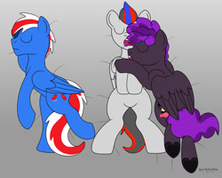 Size: 1280x1023 | Tagged: safe, artist:lynnthenerdkitty, artist:small-brooke1998, imported from derpibooru, pegasus, pony, crossover, skywarp, starscream, thundercracker, transformers, trio