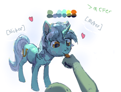 Size: 700x528 | Tagged: safe, artist:rhorse, lyra heartstrings, carrot, food