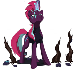 Size: 4640x4268 | Tagged: safe, artist:chedx, imported from derpibooru, tempest shadow, comic:the storm kingdom, alternate universe, bad end, cropped, crystal of light, cutie mark, general tempest shadow, horn, insignia, tempest gets her horn back, vector