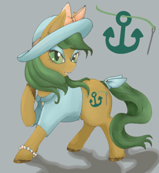 Size: 734x797 | Tagged: safe, alternate version, artist:lawliet13, imported from derpibooru, oc, oc only, oc:maredith, pony, clothes, cutie mark, female, hat, hooves, looking at you, mare, raised hoof, reference sheet, solo