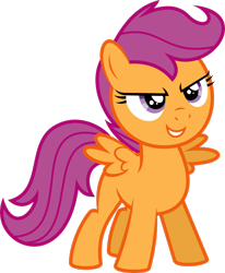 Size: 2222x2699 | Tagged: safe, artist:soren-the-owl, imported from derpibooru, scootaloo, pegasus, pony, female, filly, foal, high res, simple background, solo, transparent background, vector