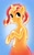 Size: 1230x1964 | Tagged: safe, artist:immunefox, imported from derpibooru, sunset shimmer, goo, goo pony, original species, pony, unicorn, equestria girls, blue background, cute, digital art, horn, procreate app, shiny, simple background, slime, solo, species swap