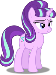 Size: 3731x5000 | Tagged: safe, artist:dashiesparkle edit, artist:kysss90, edit, imported from derpibooru, starlight glimmer, pony, unicorn, season 5, the cutie map, absurd resolution, female, lidded eyes, mare, multicolored mane, multicolored tail, s5 starlight, simple background, smiling, solo, tail, transparent background, vector