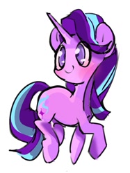 Size: 737x984 | Tagged: safe, artist:pnpn_721, imported from derpibooru, starlight glimmer, pony, unicorn, female, mare, simple background, smiling, solo, white background