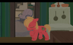 Size: 1280x800 | Tagged: safe, artist:kluzart, imported from derpibooru, big macintosh, pony, colt big macintosh, male, solo, younger