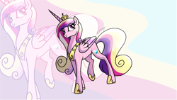 Size: 1600x900 | Tagged: safe, artist:sunniesfunthecupcake, imported from derpibooru, princess cadance, alicorn, pony, female, solo, zoom layer