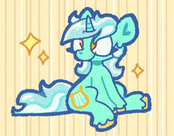 Size: 2055x1603 | Tagged: safe, artist:toaestt, imported from derpibooru, lyra heartstrings, pony, unicorn, abstract background, female, mare, solo, sparkles, striped background