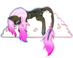 Size: 449x357 | Tagged: safe, artist:peachyminnie, imported from derpibooru, oc, oc only, pegasus, pony, cloud, eyes closed, on a cloud, pegasus oc, simple background, sleeping, solo, transparent background, wings