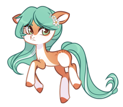 Size: 1410x1230 | Tagged: safe, artist:miioko, imported from derpibooru, oc, oc only, earth pony, pony, colored hooves, earth pony oc, female, flower, flower in hair, mare, simple background, solo, transparent background