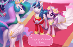 Size: 1856x1196 | Tagged: safe, artist:holivi, artist:lummh, imported from derpibooru, imported from ponybooru, princess cadance, princess celestia, rarity, shining armor, twilight sparkle, alicorn, pony, unicorn, comic:the princess of love, a canterlot wedding, season 2, spoiler:a canterlot wedding, spoiler:s02, alternate hairstyle, butt, clothes, crown, cute, cutedance, cutelestia, dress, ethereal mane, female, floral head wreath, flower, jewelry, male, mare, marriage, plot, regalia, ribbon, scene interpretation, shining adorable, shiningcadance, shipping, smiling, speech bubble, stallion, straight, sunbutt, text, wall of tags, wedding, wedding dress