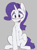 Size: 228x309 | Tagged: safe, artist:anonymous, rarity, pony, unicorn, aggie.io, chest fluff, female, mare, open mouth, raised hoof, simple background, sitting, smiling, solo, talking