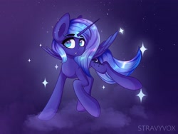 Size: 4000x3000 | Tagged: safe, artist:stravy_vox, imported from derpibooru, princess luna, alicorn, pony, solo