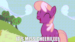 Size: 400x225 | Tagged: safe, imported from derpibooru, screencap, cheerilee, earth pony, pony, family appreciation day, season 2, animated, apple, apple tree, gif, sweet apple acres, tree
